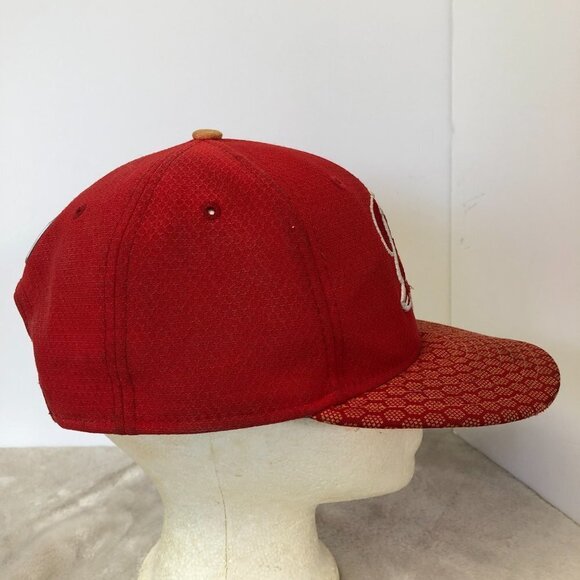 New Era NFL Tampa Bay Buccaneers Red Flat Brim Snapback Cap 59Fifty Unisex - Picture 4 of 10